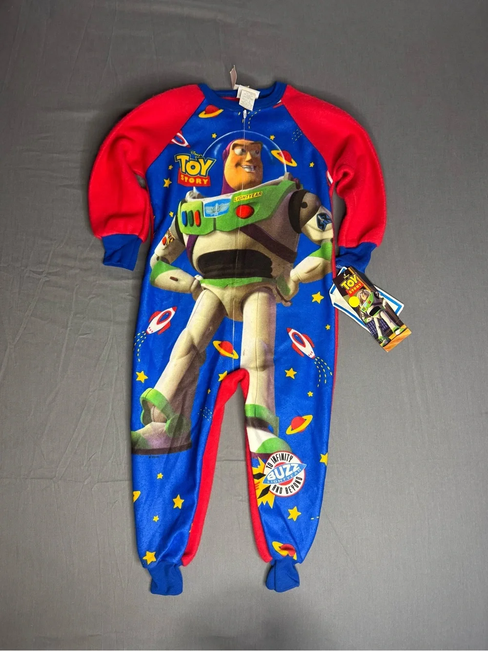VINTAGE Disney Toy Story Buzz Lightyear Fleece Pajamas – Size 5 NWT